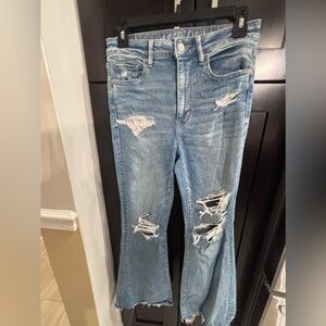 American Eagle super high rise denim jean